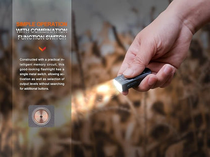 Fenix E03R v2.0 Keychain Flashlight Premium Pack, Nebula, 500 Lumen Bright USB-C Rechargeable EDC with Red LED and Lumentac Organizer