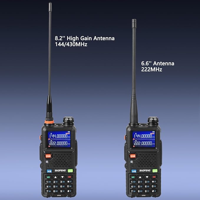 Ham Radio Handheld Baofeng Radio 5RM Upgraded of UV-5R High Power Long Range Walkie Talkies for Adults Multi-Band Two Way Radio NOAA Weather Copy Frequency USB C Charger 999CH Outdoor Hiking Camping