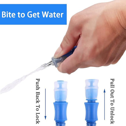 Hydration Bladder, 2L-3L Water Bladder for Hiking Backpack Water Storage Bag Reservoir, BPA Free Water Pouch Hydration Pack Replacement for Bicycling Cycling Hiking Camping Hunting Running