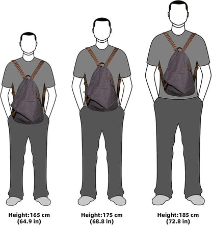 KL928 Canvas Vintage Backpack – Large Casual Daypack Outdoor Travel Rucksack Hiking Backpacks for Men Women