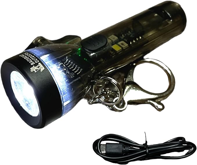 Multifunctional Portable 200 Lumen Rechargeable Keychain LED Flashlight