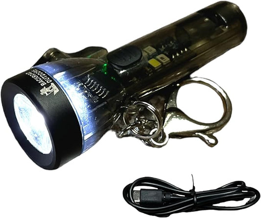 Multifunctional Portable 200 Lumen Rechargeable Keychain LED Flashlight