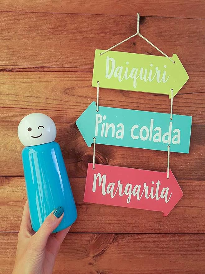 Stainless Steel Water Bottle | 300ml Insulated Water Bottle BPA Free | Cold for 24+ Hours, Hot for 12 | Sky Blue & White Wink by Lund London (7159)