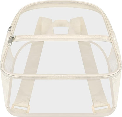 Oraben Clear Backpack Stadium Approved 12×12×6 Clear Mini Backpack Small Transparent Backpack for Concert, Beach, Work, Travel & Sporting