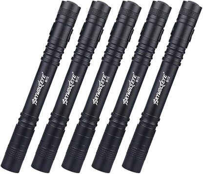 Pen Light, LED Pocket Pen Flashlight, 5 Pcs Small Mini Flashlight with Clip, 3 Modes for Camping, Outdoor, Emergency