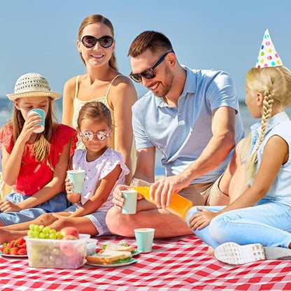 K Y KANGYUN Outdoor Picnic Blanket, Extra Large Beach Blanket, Foldable Lightweight Waterproof Sand Mat, Picnic Blanket 80" x 60" for Beach Camping Hiking Park Patio (Red, 80x60 inch)