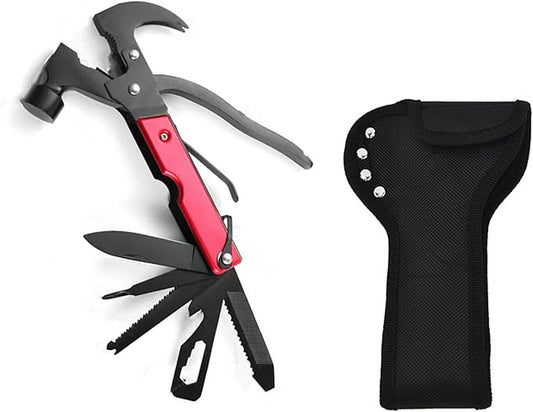 Multi Tool 16 in 1 Hammer Portable Gadgets Camping Gear Survival Tool,Birthday Christmas Gift for Men Boys,Hiking Outdoor、Window Breaking