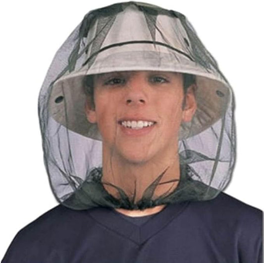 Gray Mosquito Net Mesh Face Neck Fly Netting Hood from Bugs Gnats No See Net for Outdoor Hiking Camping Climbing with Carry Bags Fits Most Sizes of Hats Caps Camping and Hiking Equipment