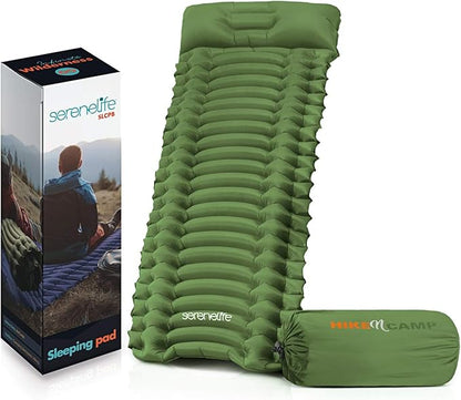 Backpacking Air Mattress Sleeping Pad - Self Inflating Waterproof Lightweight Sleep Pad Inflatable Camping Sleeping Mat w/Carrying Bag