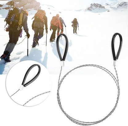 Emergency Wire, Outdoor Survival Wire Anti Rust Mini Stainless Steel with Ring Handle for Outdoor Camping Survival Tool Hunter