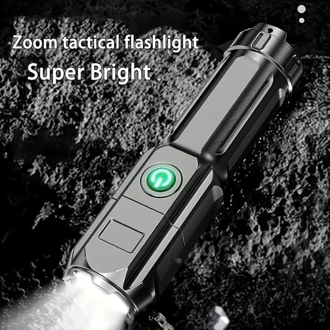 Rechargeable Flashlight 5 Pack, Mini Zoomable LED Flashlights, Emergencies Power Outage Super Bright Flashlight for Camping, Outdoor, Hiking, Fishing, Hurricane