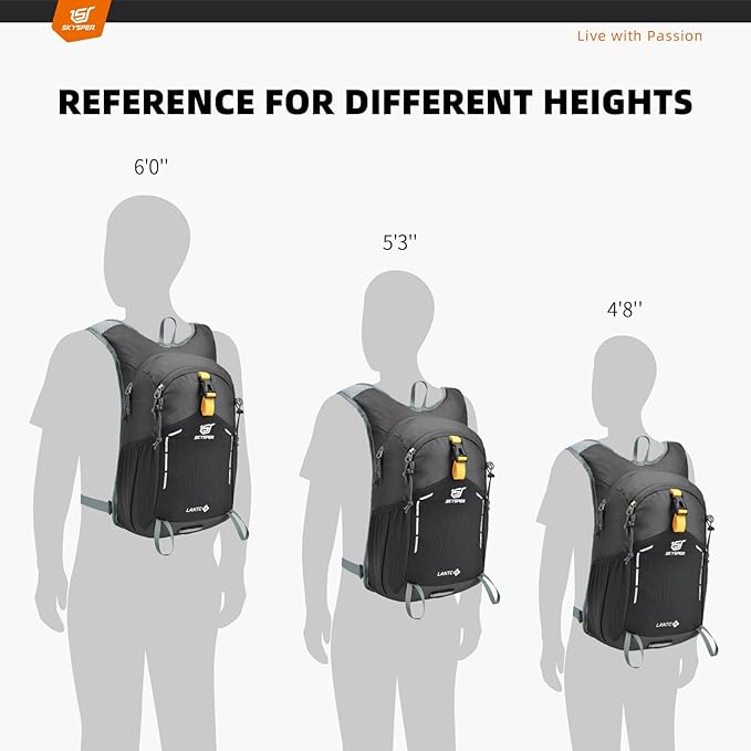 SKYSPER Small Hiking Backpack - 15L Travel Daypack Lightweight Bag Water Resistant Hiking Backpacks for Women Men