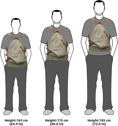 KL928 PU Leather Vintage Backpack – Large Casual Daypack Outdoor Travel Rucksack Hiking Backpacks for Men Women