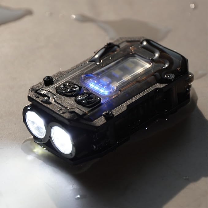 Rechargeable Pocket Keychain Lights with Lanyards,Clip on Hands Free Flashlight for Walking Camping Night Running
