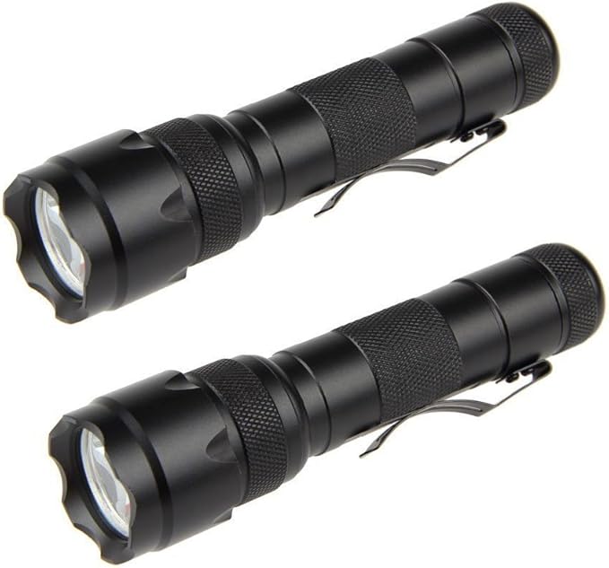 BESTSUN WF-502B Single Mode 1200 Lumens LED Flashlights, Ultra Bright L2 LED Tactical Flashlight, Waterproof Portable Small Handheld Flashlights for Camping Outdoors Walking Hunting, 2 Pack