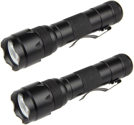 BESTSUN WF-502B Single Mode 1200 Lumens LED Flashlights, Ultra Bright L2 LED Tactical Flashlight, Waterproof Portable Small Handheld Flashlights for Camping Outdoors Walking Hunting, 2 Pack