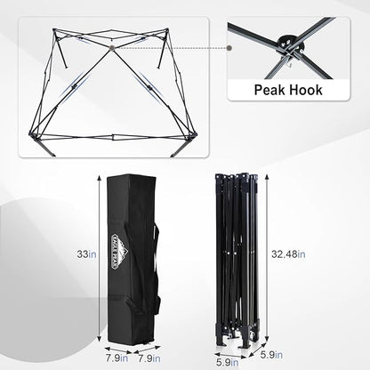 EAGLE PEAK EAGLE PEAK Flex Ultra Compact Pop-up Canopy, Sun Shelter, Changing Room, Portable Privacy Canopy Cabana, 5x5 Canopy Tent, for Pool, Fashion Photoshoots, or Camping White