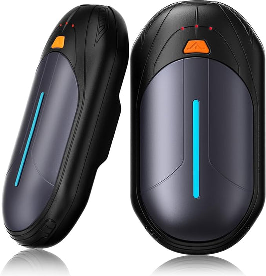 Hand Warmers Rechargeable 2 Pack, Electric Hand Warmers with 20Hrs Long Heating, 2 in 1 Portable Handwarmers Cordless USB Pocket Hands Heater Outdoor Warm Gift for Hunting, Golf, Camping, Ski