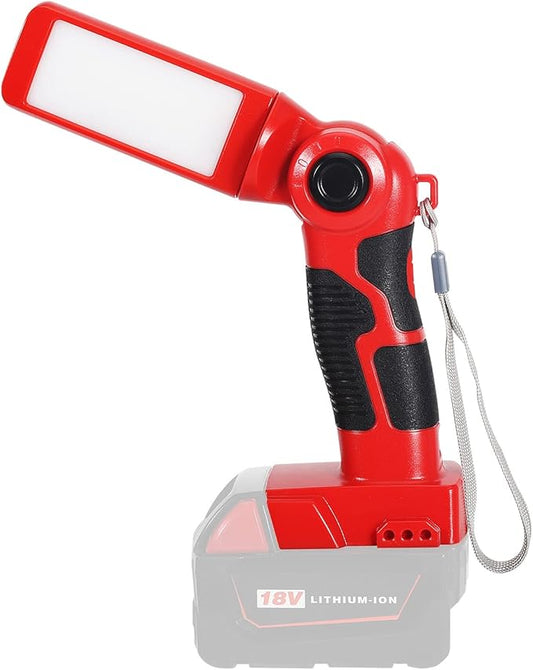 YEX-BUR LED Work Light Torch for Milwaukee m18 18v Battery 12W 1000LM Flashlight with USB-A Charging Port Portable Outdoor Indoor Lights for Workshop,Garage,Camping,Emergencies