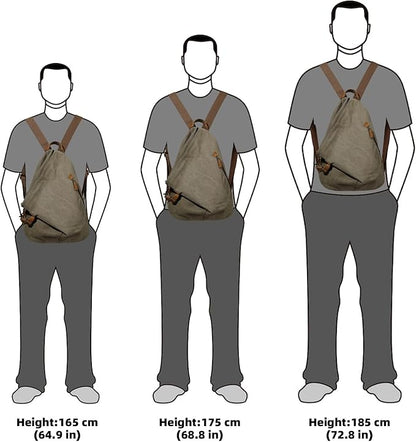 KL928 Canvas Vintage Backpack – Large Casual Daypack Outdoor Travel Rucksack Hiking Backpacks for Men Women