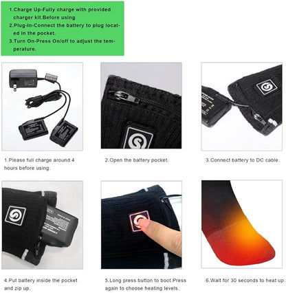Heated Socks for Women Men,Foot Warmers Electric Rechargable Battery Heating Socks,Winter Cold Feet Hunting Ski Camping Hiking Riding Motorcycle Snowboating Thermal Warm Socks