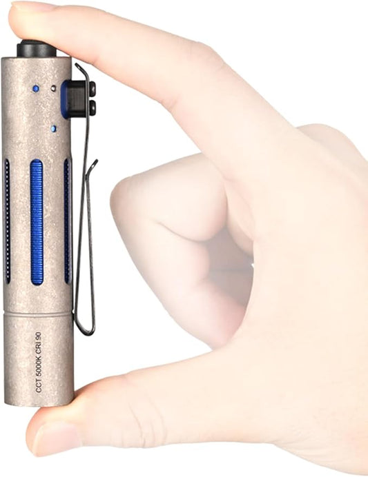 ACEBEAM Rider RX 700 High Lumens LED Flashlight Rechargeable, Pocket EDC AA Flashlight with Clip, Super Bright Small Mini Flash Light, 519A-V1 LED 90+ High CRI Flashlight for Camping, Emergency, Home
