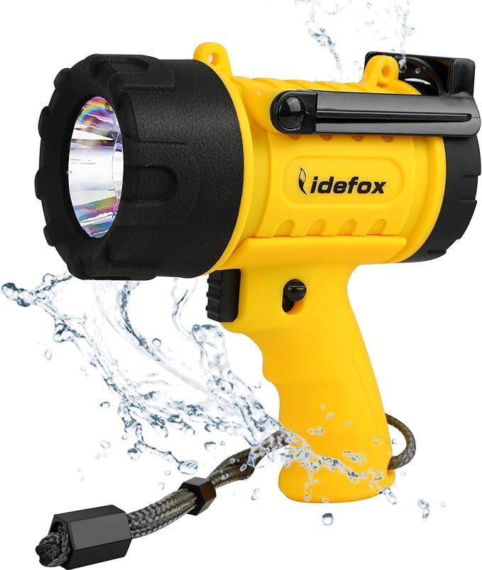 Rechargeable Spotlight Flashlights 1000 Lumen Super Bright Spot Light with 3 Modes Long Lasting Flashlight Searchlight and Flood Camping Flashlight