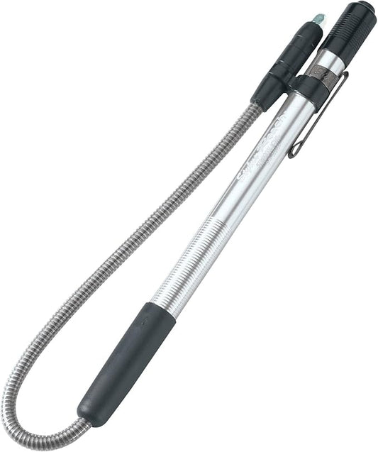 Streamlight 65616 Stylus Reach Pen Light with Flexible 7-Inch Extension Cable, Silver with Blue LED