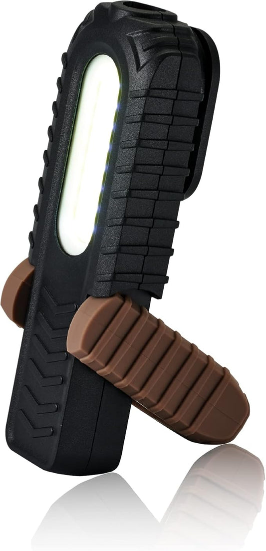 Spec Ops Tools 2-in-1 Rechargeable LED Work Light + Flashlight, 150-400 Lumens, Waterproof, Magnetic Base with Hook, 3 Light Modes, 3percent Donated to Veterans, SPEC-FLASHT
