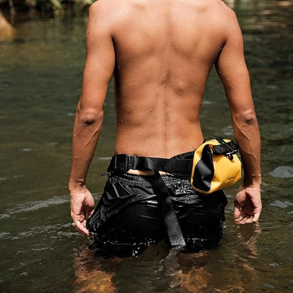 Waterproof Snorkeling Bag Waterproof Fanny Pack Waist Bag Canoe Kayaking Rafting Surfing Swimming Boating Paddle Board IPX8 (Yellow)