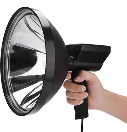 100W LED HID Handheld Spot Lights Xenon Hunting Flash Lights Torch Hunting Spot Light Work Spotlight Camping Fishing Boat Searchlight Outdoor Lighting