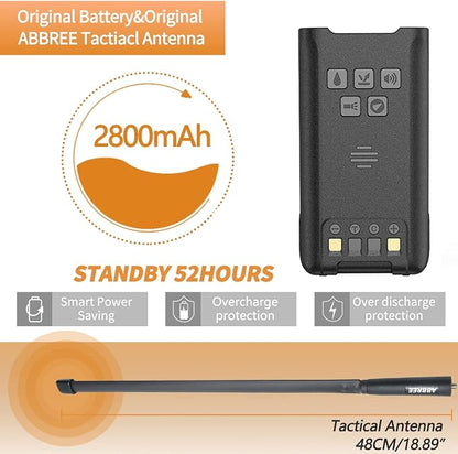 Baofeng GMRS-9R GMRS Radio Waterproof IP67 5W Rechargeable Two Way Radio for Adults,NOAA Scanning&Receiving,GMRS Repeater Capable with Extra Tactical Antenna,2800mAh Battery,Speaker Mic Orange
