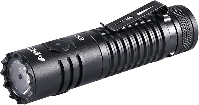 APLOS E10 Rechargeable LED Flashlight, 1300 High Lumens Pocket Flashlight USB C, 6 Modes Super Bright Small Tactical Flash Light for EDC, Camping, Emergency, Inspection, Repair