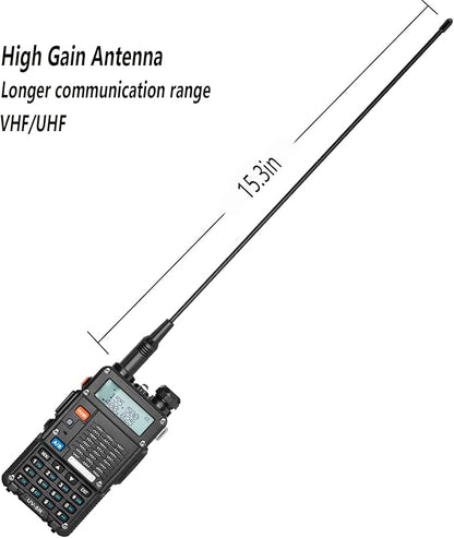 Ham Radio, BaoFeng UV-5R Pro 8W Walkie Talkies, Handheld Dual Band Two Way Ham Radios Long Range with Rechargeable Battery, Earpieces, Mic, Antenna and Programming Cable (2 Pack)