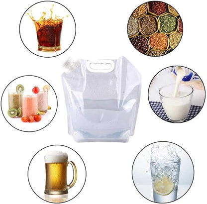 Collapsible Emergency Water Jug Container Bag, Freezable, BPA Free Plastic Water Carrier Tank, Outdoor Folding Water Bag for Sport Camping Riding Mountaineer Backoacking, Food Grade