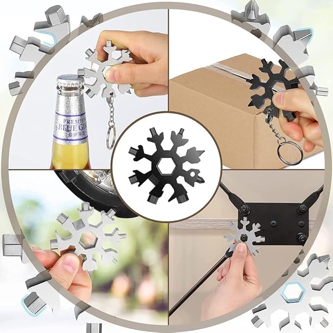 Survival Multi-tool Card and Snowflake Tool Camping Tool EDC Kit Hunting Fishing Hiking Gear