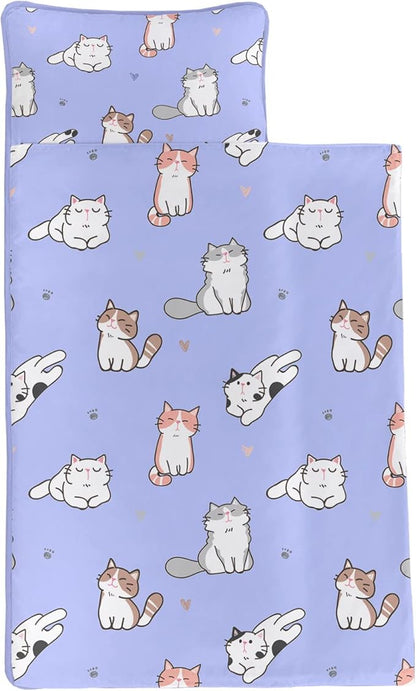 Space Nap Mat - Space Ship Galaxy Sleeping Bag with Removable Pillow - Daycare and Sleepovers Preschool Kindergarten Bedding Set for Kids Toddler Boys Girls