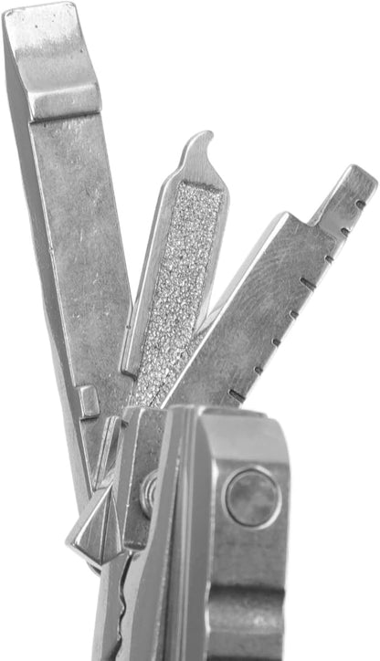15 in 1 Multi Tool, Stainless Steel Multifunction EDC Folding Utility Pocket Tool Outdoor Pliers Screwdriver Tool Combination