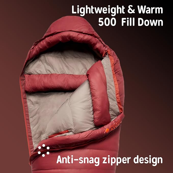 Kelty Cosmic 0 Down Mummy Sleeping Bag - 550 Fill Duck Down Winter Backpacking Sleeping Bag