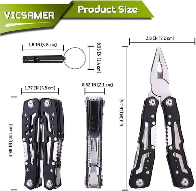14 in 1 Multitool Pliers Gives One Whistle as a Gift, Professional Pocket Pliers from Wife Daughter to Father Boyfriend Husband on Christmas, Birthday, Valentine's Day, Father's Day - Samest
