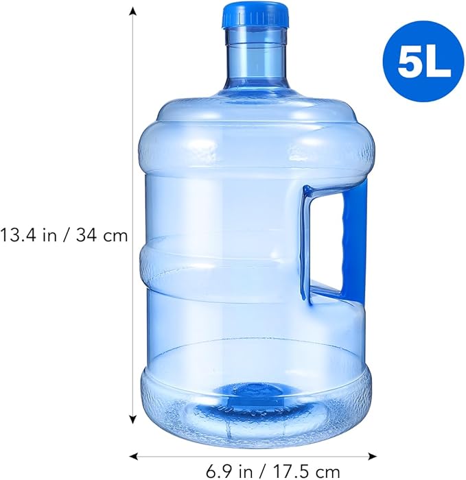 Kisangel 1.3 Gallon Kettle 5L Water Barrel Water Bottle with Handle Hiking Jug Bottle for Travel Sport Container Accessories