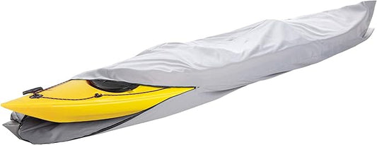 iCOVER 10ft Kayak Cover- Water Proof 600D Heavy Duty Kayaks/Canoe Covers Fits Canoes or Paddleboards up to 10ft Long and Beam Width up to 27in, Grey