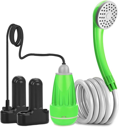 innhom Portable Shower Camping Shower Outdoor Camp Shower Pump, Electric Rechargeable Portable Camping Shower, Powered by Rechargeable Battery