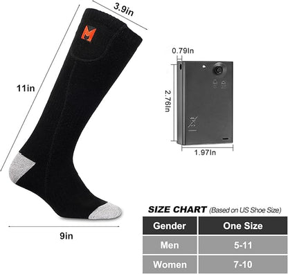 Heated Socks for Men Women, Battery Heated Socks, Electric Heating Socks for Men Women Camping Fishing Cycling Skiing Skating Hunting Hiking