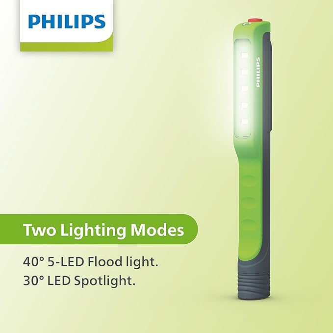 Philips Xperion 3000 Pen eco, 90 Lumen Professional Penlight with Pocket Clip for Mechanics, Construction, Camping, Outdoor Use