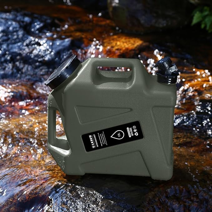Water Container with Spigot - 2.6Gallon/3.2Gallon Water Jug Portable Camping Water Tank BPA Free - Emergency Water Storage for Camp Outdoor Hiking