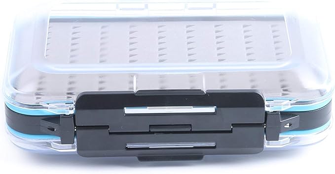 M MAXIMUMCATCH Maxcatch Fly Box Two Sided Waterproof Jig Fly Fishing Boxes for Dry Wet Nymph Flies 4 Sizes Clear Lid