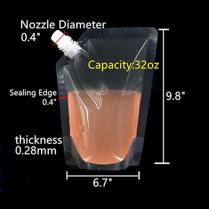 32oz Collapsible Emergency Water Container Bag BPA Food Grade Storage Jug No-Leak Freezable Odorless Drink Juice Pouches for Outdoor Sport Camping Hiking Backpack Plastic Flask((12 Pack)
