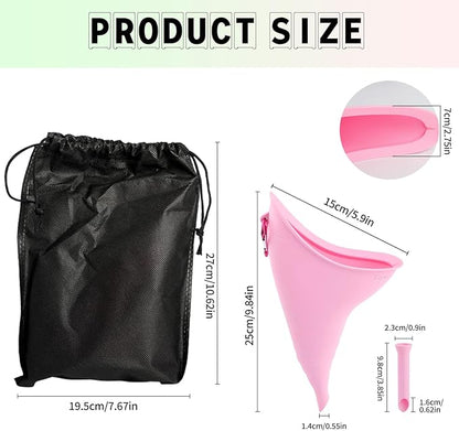 Female Urination Device, Female Urinal Pee Funnel For Women's, Sitting Standing Female Urinal Spill Proof,Portable Female Urinal,Suitable for Outdoor, Adventure, Activities,Camping (Fuchsia Color)