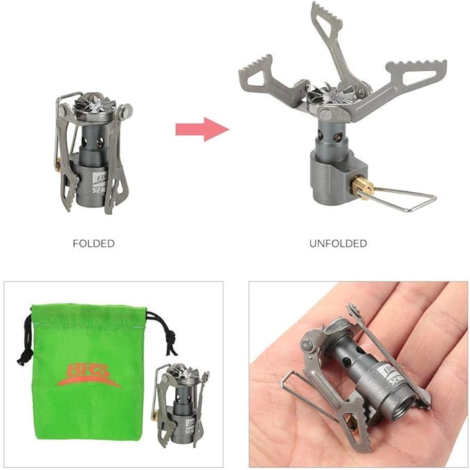 BRS Outdoor BRS-3000T Ultra-Light Titanium Alloy Miniature Portable Picnic Camping Gas Cooking Stove Portable Ultralight Burner 25gram